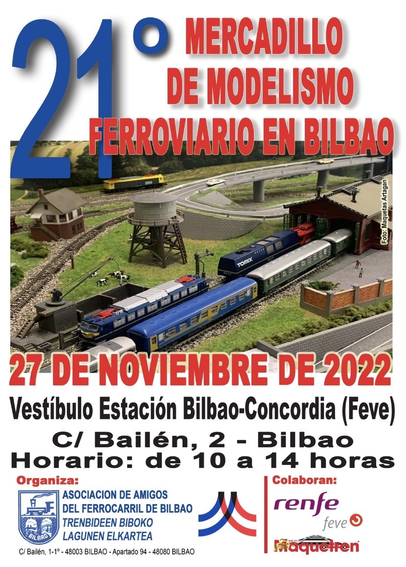 Maquetren Revista de los aficionados al tren maqueta y real | 21º Mercadillo de modelismo Ferroviario en Bilbao