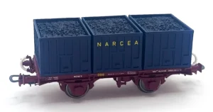 Vagón portacontenedores con freno de vacío Carbones NARCEA, S.A.