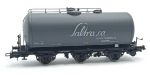 10 Vagón cisterna 3 ejes "Saltra" gris